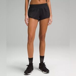 Lululemon Hotty Hot Low-Rise Lined Shorts *Long 4" Black